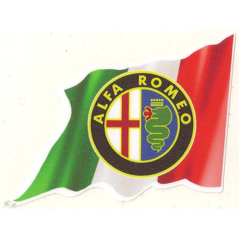 Alfa Romeo Right Flag Laminated Decal Cafe Racer Bretagne Clicboutic