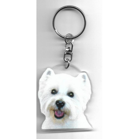 WESTIE CHIEN porte clés