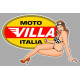 MOTO VILLA Pin UP left Sticker