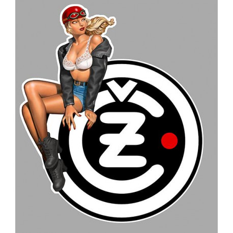 CZ  Pin Up  left Sticker