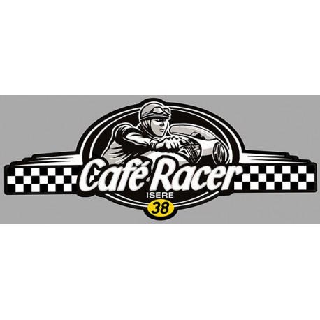 ISERE 38 CAFE RACER bretagne logo Sticker