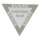 " DANGER " Ejection Seat Sticker vinyle laminé