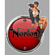 NORTON  right Pin up laminated decal