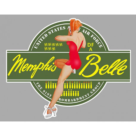 Memphis belle Sticker vinyle laminé