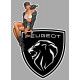 PEUGEOT  Pin Up gauche Sticker vinyle laminé