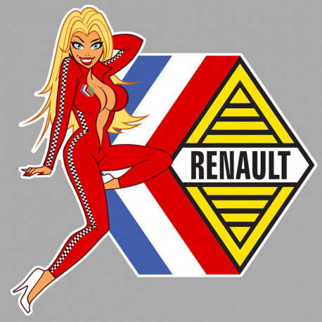 AUTO R Pin Up Sticker droite vinyle laminé