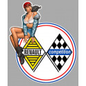 AUTO " R " COMPETITION Pin Up Sticker gauche vinyle laminé