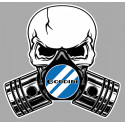 GORDINI Skull-Pistons Sticker vinyle laminé