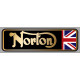 NORTON RACING right  laminated decal