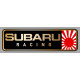 SUBARU RACING right laminated decal