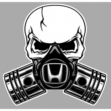 HONDA  Piston-Skull laminated decal