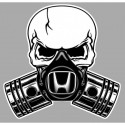 HONDA  Piston-Skull laminated decal