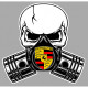 PORSCHE  Piston-Skull laminated decal