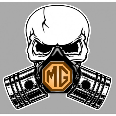 MG  Piston-Skull laminated decal