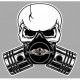 MORGAN  Piston-Skull laminated decal