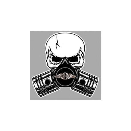 MORGAN  Piston-Skull laminated decal