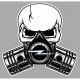 OPEL  Piston-Skull laminated decal