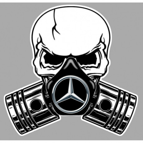 MERCEDES BENZ  Piston-Skull laminated decal