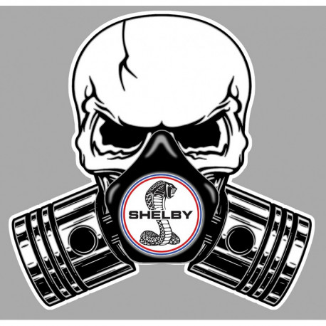 SHELBY Piston-Skull laminated decal