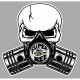 DODGE Piston-Skull laminated decal