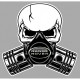 RANGE ROVER  Piston-Skull laminated decal