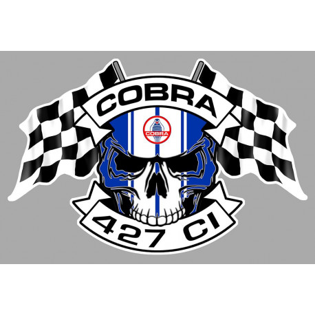 COBRA 427 Skull-Flags laminated decal