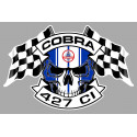 COBRA 427 Skull-Flags laminated decal