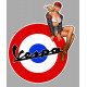 VESPA ( F )   Pin Up tight laminated decal