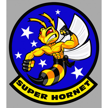 SUPER HORNET Sticker vinyle laminé