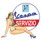 VESPA SERVIZIO Right Pin Up laminated decal