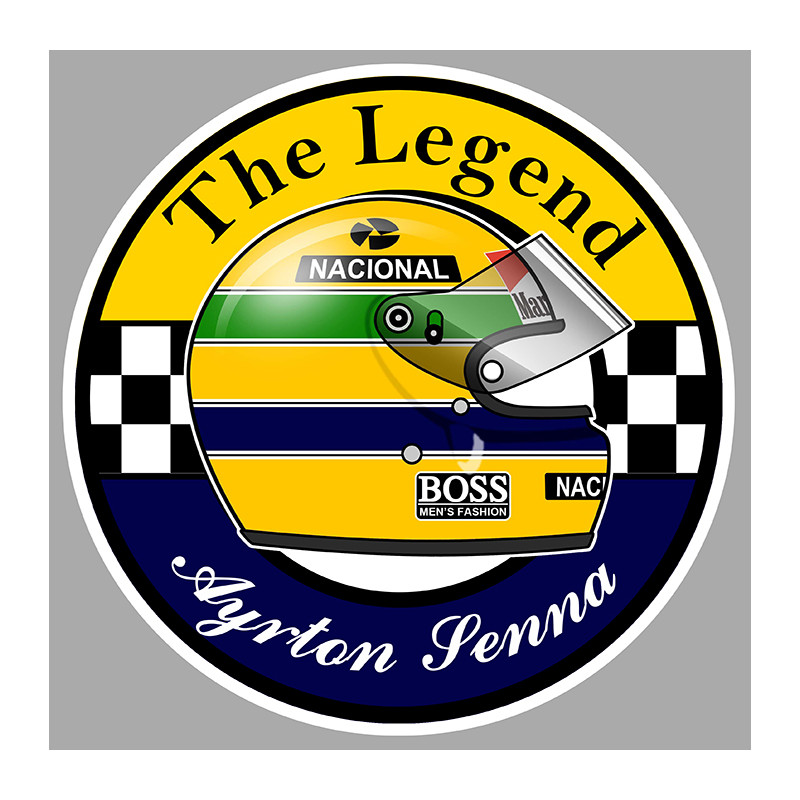 Autocollant Casque Ayrton Senna