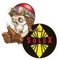 SOLEX Skull head left Laminated decal