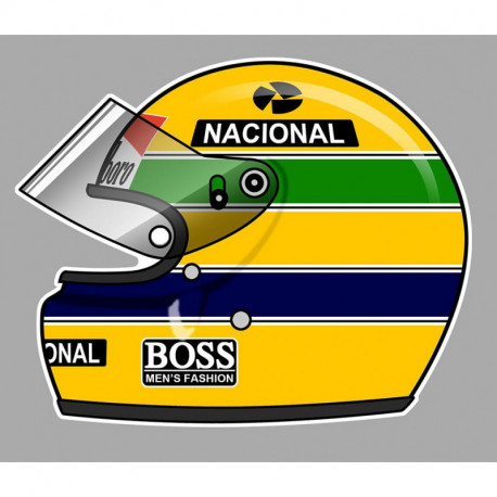 Ayrton SENNA Helmet left laminated decal