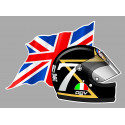 Barry SHEENE right Flag laminated decal