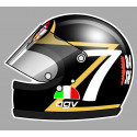 Barry SHEENE helmet sticker vinyle laminé gauche