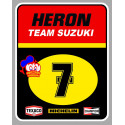 Barry SHEENE N°7 SUZUKI HERON Laminated decal