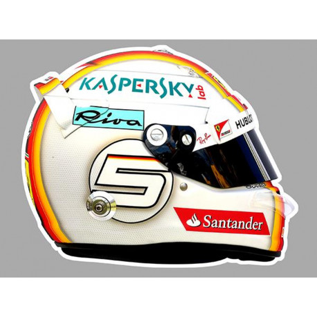 Sebastian VETTEL  right Helmet laminated decal