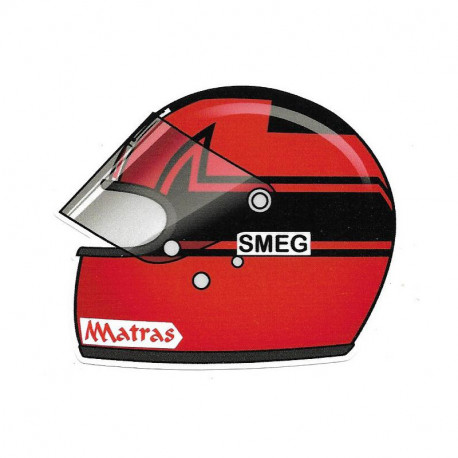 Gilles VILLENEUVE Helmet left laminated decal