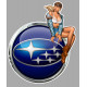 SUBARU Right Vintage Pin Up Laminated decal