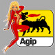 AGIP Pin up droite Sticker vinyle laminé