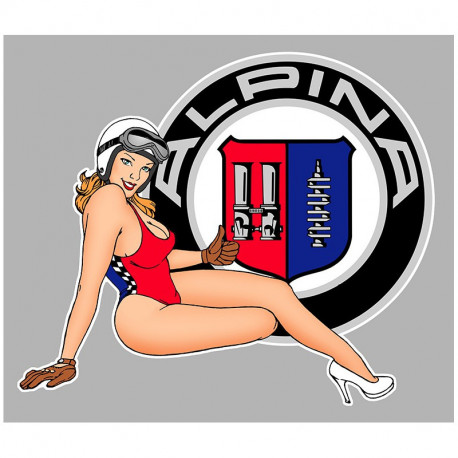 ALPINA Pin up droite Sticker vinyle laminé