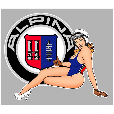 ALPINA Pin up gauche Sticker vinyle laminé