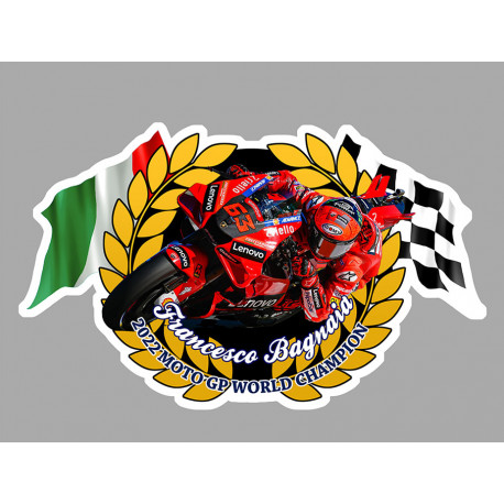 Francesco BAGNAIA Moto GP WORLD CHAMPION laminated decal