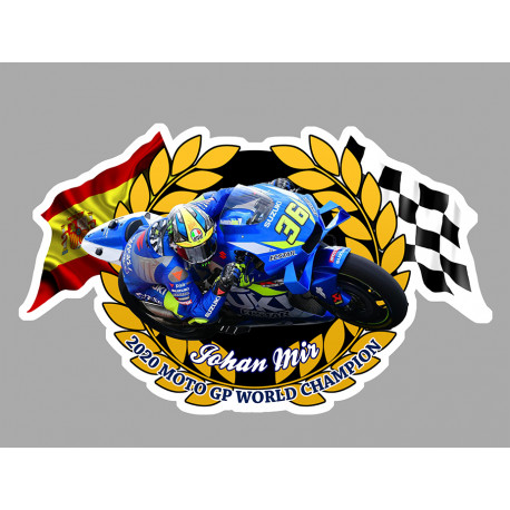 Johan MIR Moto GP WORLD CHAMPION laminated decal