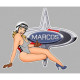 MARCOS Right Pin Up  Laminated decal