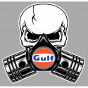 GULF Piston-Skull laminated decal