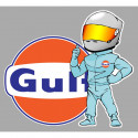 GULF Pilote  droit Sticker vinyle laminé