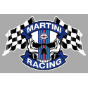 MARTINI RACING Skull- Flags  laminated decal