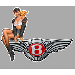 BENTLEY left Pin Up  Laminated decal