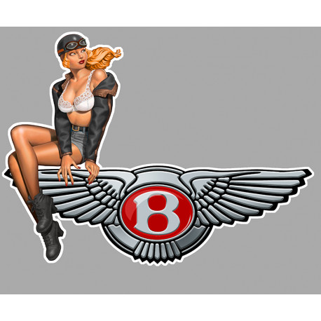 BENTLEY left Pin Up  Laminated decal